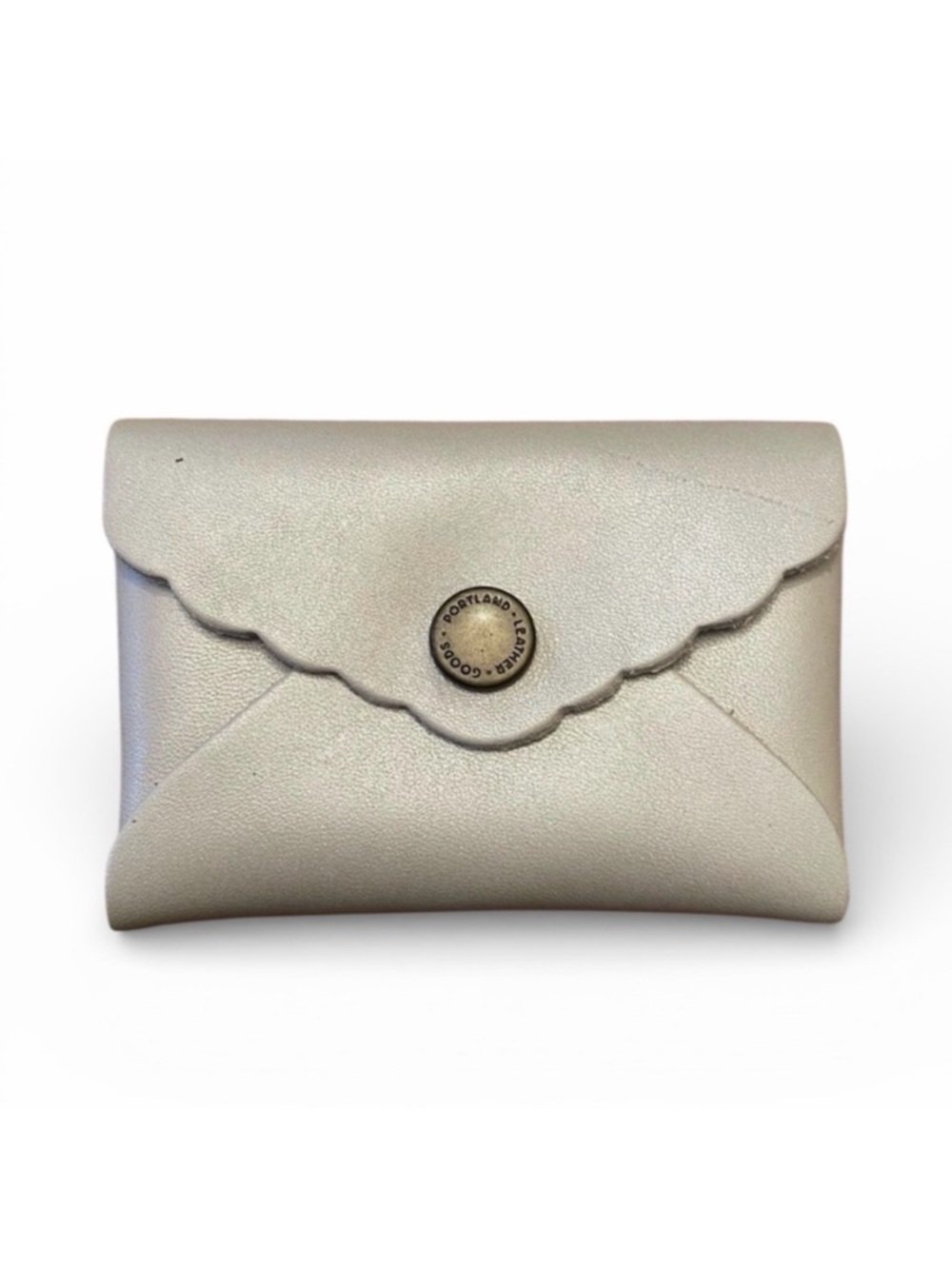 PORTLAND LEATHER Mini Daisy Wallet Pearl